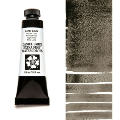 DANIEL SMITH Extra Fine™ Lunar Black Watercolor 15 ml. - World`s finest artists` paints