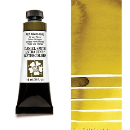 DANIEL SMITH Extra Fine™ Rich Green Gold Watercolor 15 ml. - World`s finest artists` paints