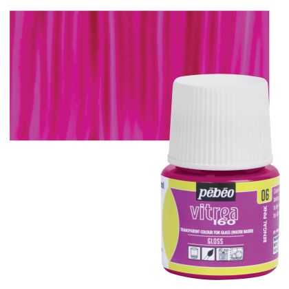 Glass paint - 06 BENGAL PINK, PEBEO Vitrea 160