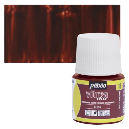 Glass paint - 18 EARTH BROWN, PEBEO Vitrea 160