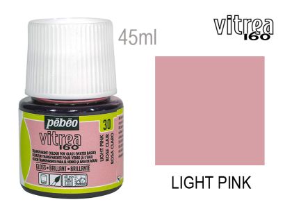 Боя за стъкло - 30 Светла Роза, PEBEO Vitrea 160