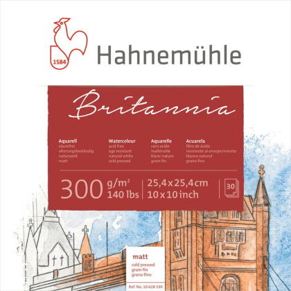 Скицник HAHNEMUHLE BRITANNIA MAT 300ГР, 25,4/25,4СМ, 30Л.