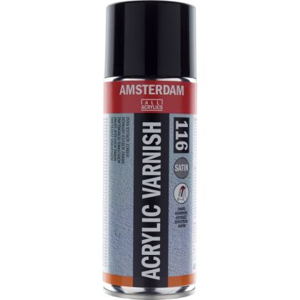 Spray varnish SATIN for acrylic and oil paints 400 ml. - AMSTERDAM 116