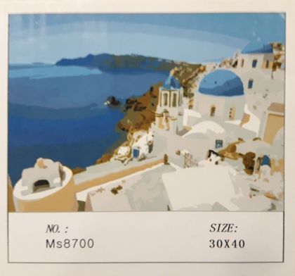 Painting by numbers 40х50 cm. - Santorini