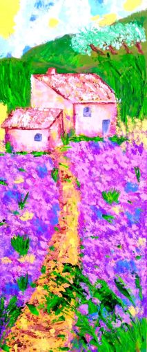 Lavender fields - dimensions 30x70 cm.