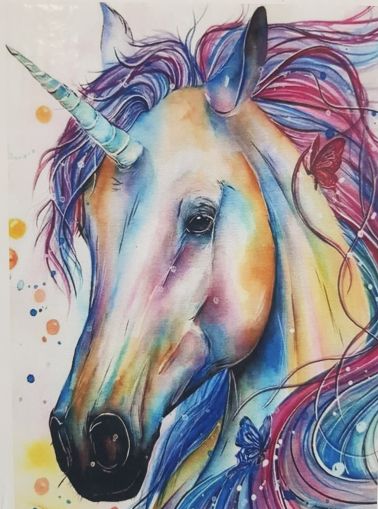 Painting by numbers 40x50cm. - Unicorn