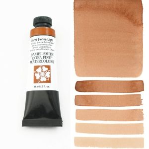 DANIEL SMITH Extra Fine™ Burnt Sienna Light Watercolor 15 ml. - World`s finest artists` paints