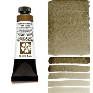 DANIEL SMITH Extra Fine™ German Greenish Raw Umber Watercolor 15 ml. - World`s finest artists` paints