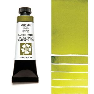 DANIEL SMITH Extra Fine™ Green Gold Watercolor 15 ml. - World`s finest artists` paints