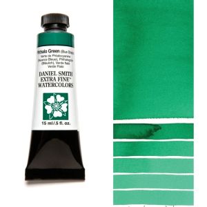 DANIEL SMITH Extra Fine™ Phthalo Green (Blue Shade) Watercolor 15 ml. - World`s finest artists` paints