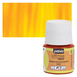 Glass paint - 02 Saffron yellow, PEBEO Vitrea 160