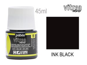 Glass paint - 19 BLACK, PEBEO Vitrea 160
