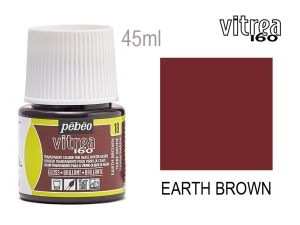 Glass paint - 18 EARTH BROWN, PEBEO Vitrea 160