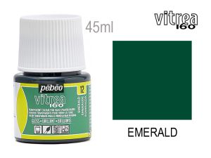 Glass paint - 12 EMERALD, PEBEO Vitrea 160