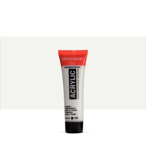 Acrylic color AMSTERDAM Standard 120 ml - Titanium white 105