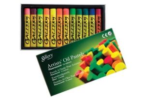 Oil pastels FLUORESCENT set of 12 colors