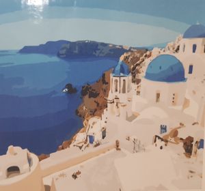 Painting by numbers 40x50cm. - Santorini