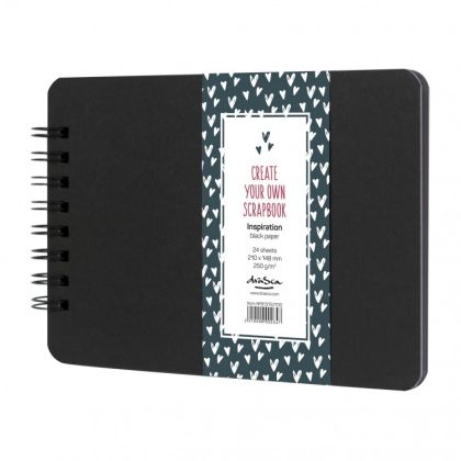 'Scrapbook Inspiration' Черен картон 250g 24 листа, формат A5