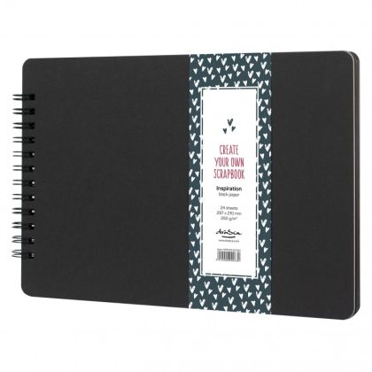 'Scrapbook Inspiration' Черен картон 250g 24 листа, формат A4