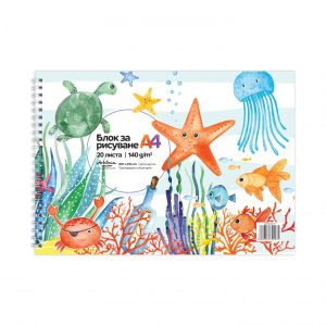 Canson Acrylic pad with 10 sheets of heavyweight 400 gsm paper, size 24 × 32 cm.