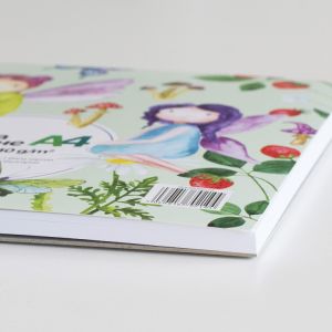 “Fairies” A4 sketch pad with 50 sheets of 140 gsm white paper.
